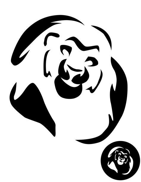 Printable Lion Pumpkin Stencil